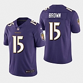 Nike Ravens 15 Marquise Brown Purple 2019 NFL Draft First Round Pick Vapor Untouchable Limited Jersey Dzhi,baseball caps,new era cap wholesale,wholesale hats